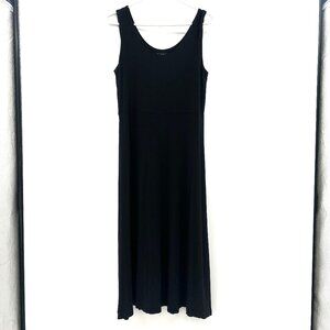 Nicole Miller New York Black Jersey Knit Midi Dress Women's Medium